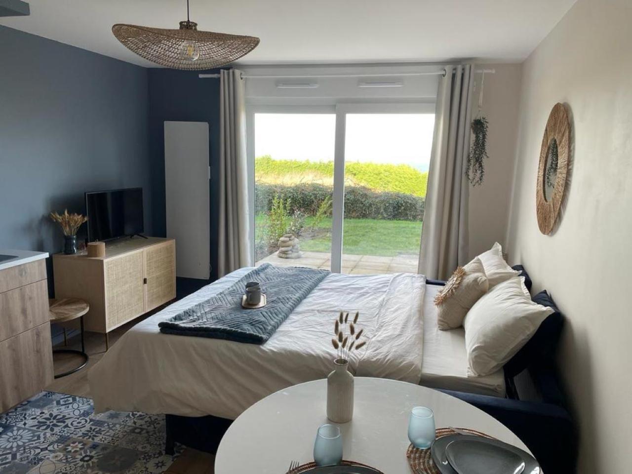 Bienvenue Au Studio L'Escale Bleue Avec Vue Mer Et Sur Le Cap Frehel 圣卡勒吉勒多 外观 照片