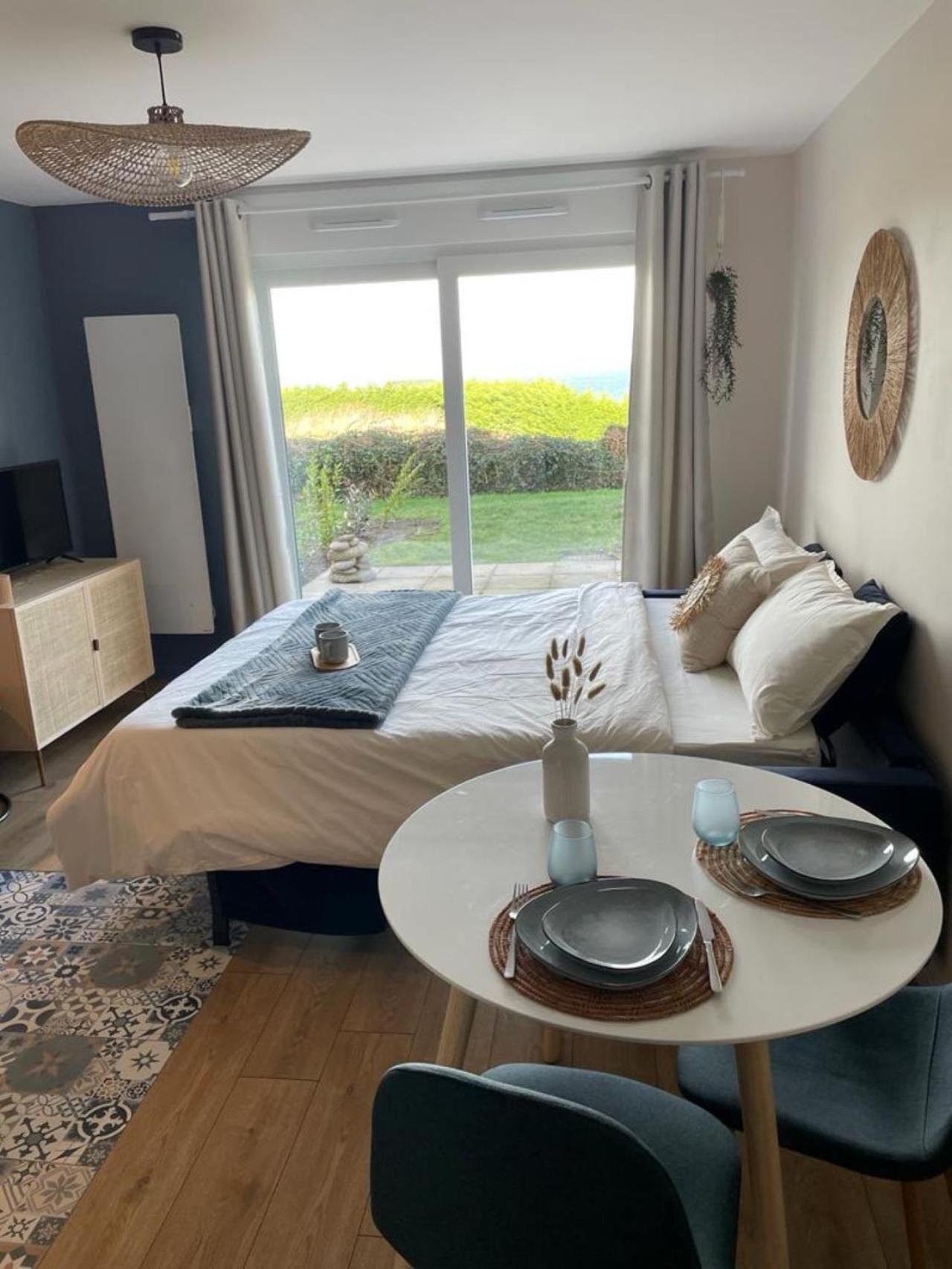 Bienvenue Au Studio L'Escale Bleue Avec Vue Mer Et Sur Le Cap Frehel 圣卡勒吉勒多 外观 照片
